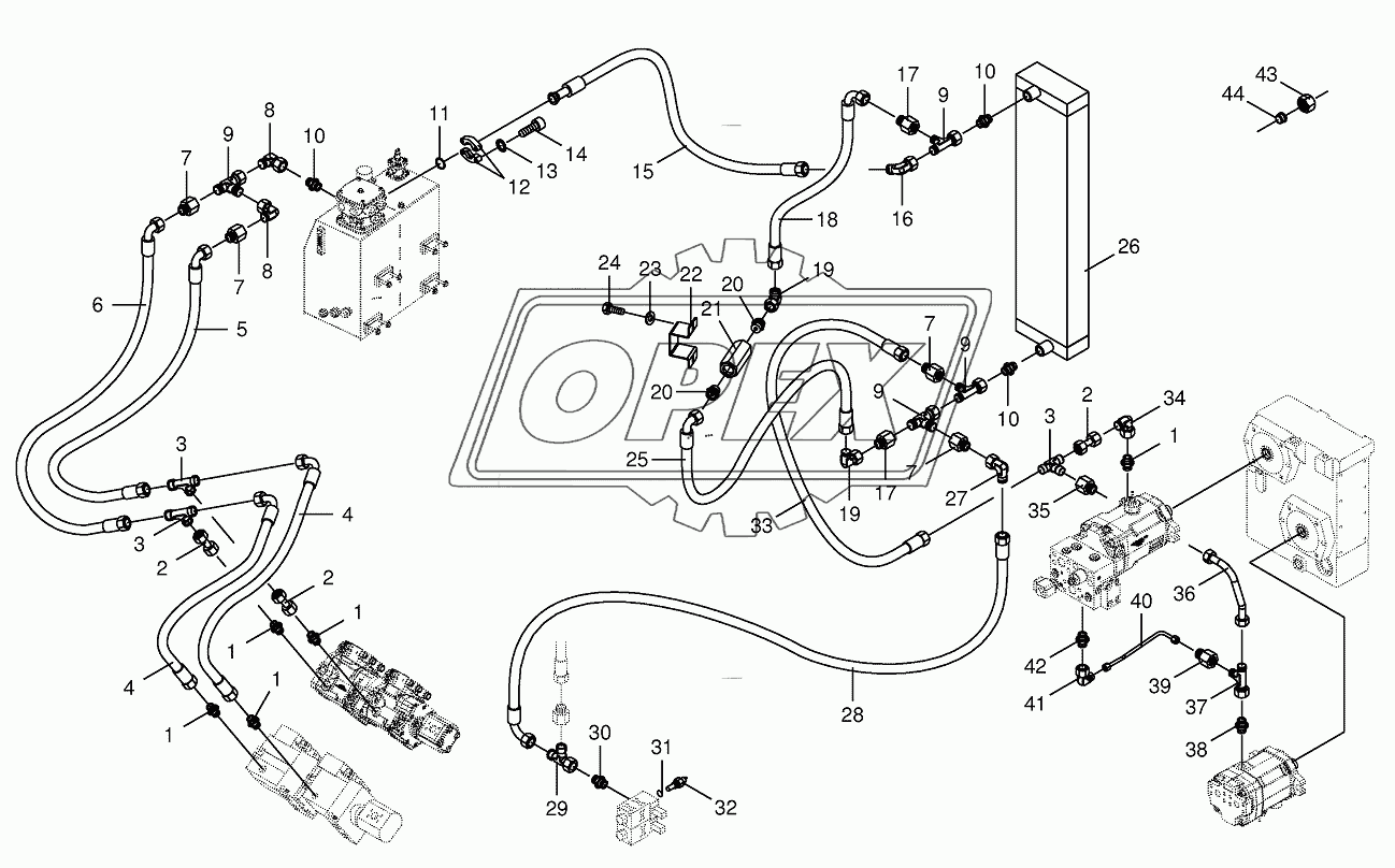 Housing line/oil cooler