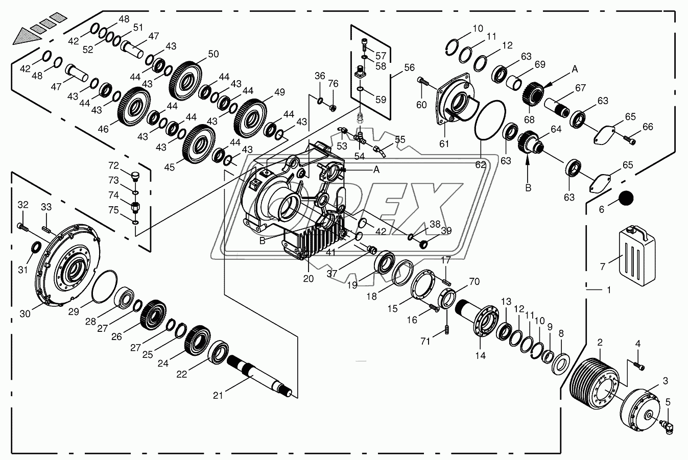 Motor output gear 2