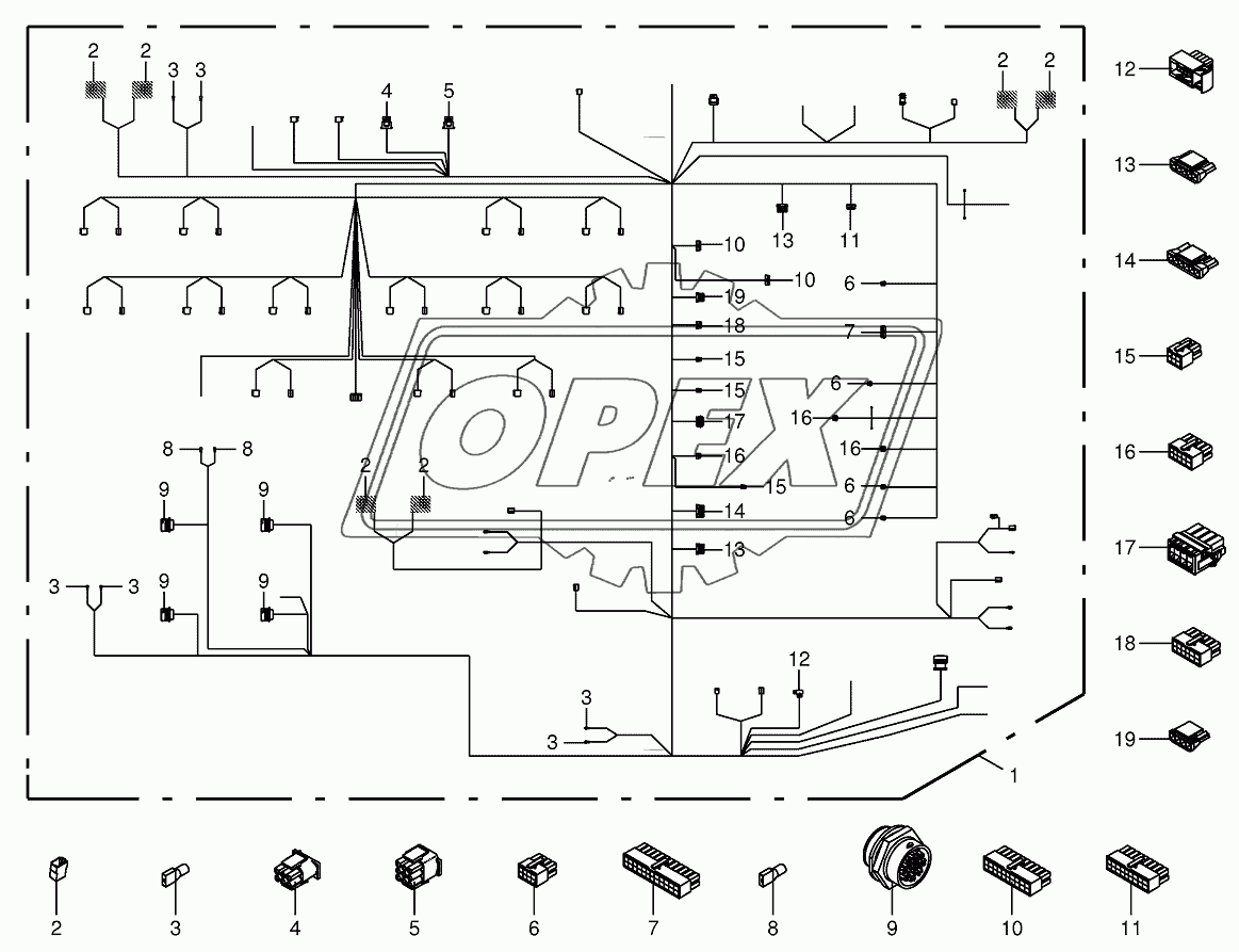 Wiring loom-cab 1