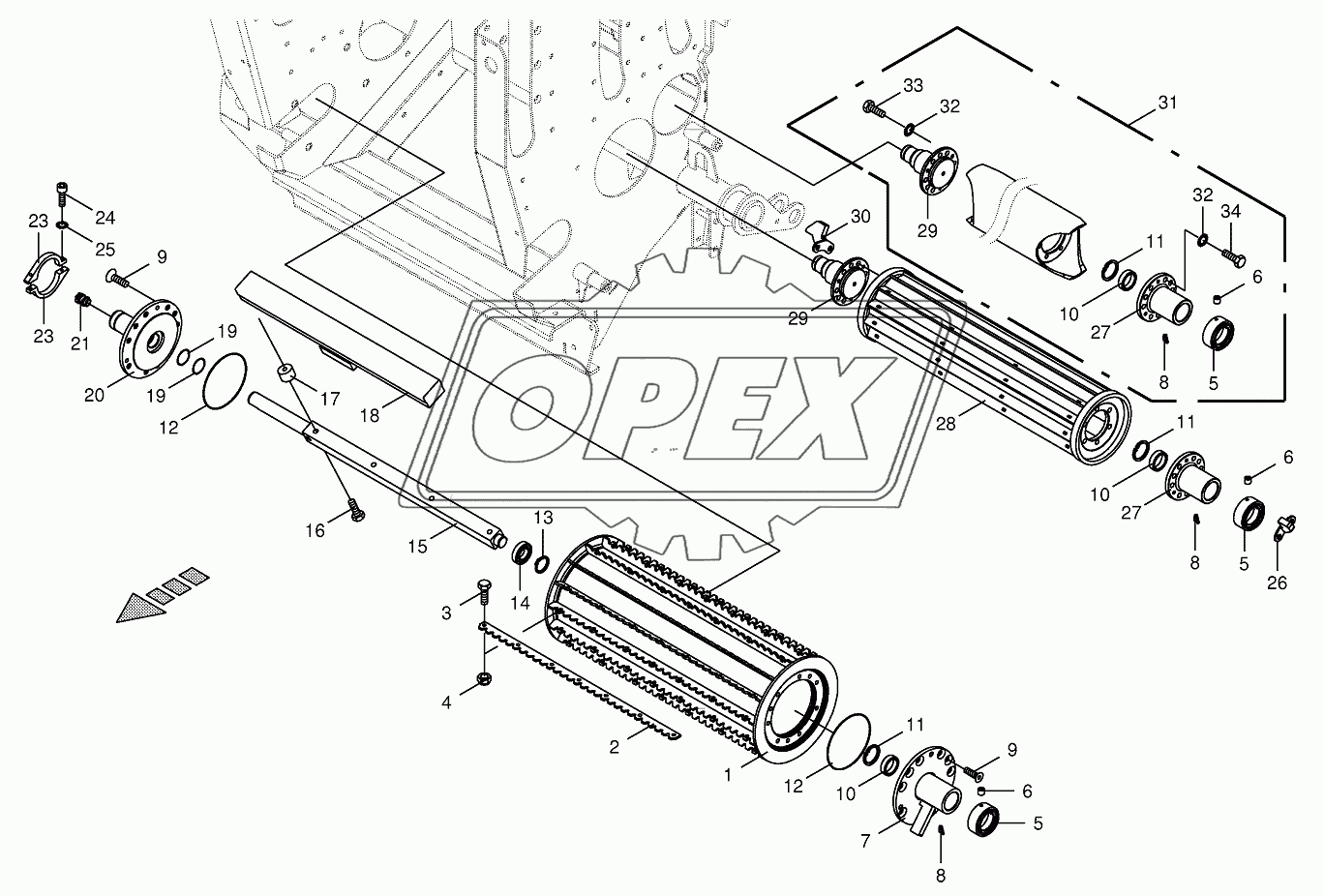 Lower feed rollers 2