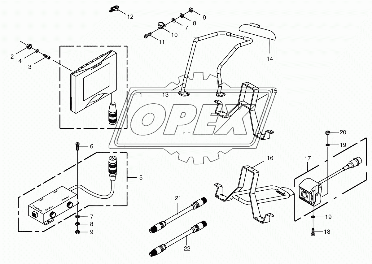 Camera surveillance/Rear view mirror 1