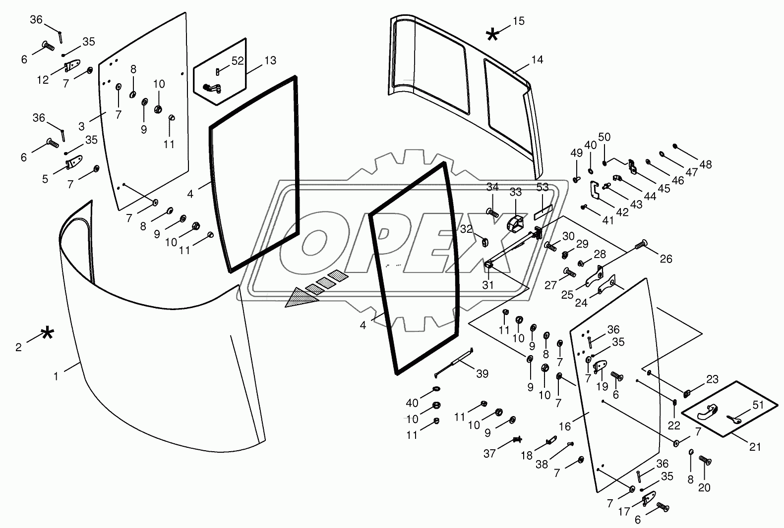 Cab - glazing