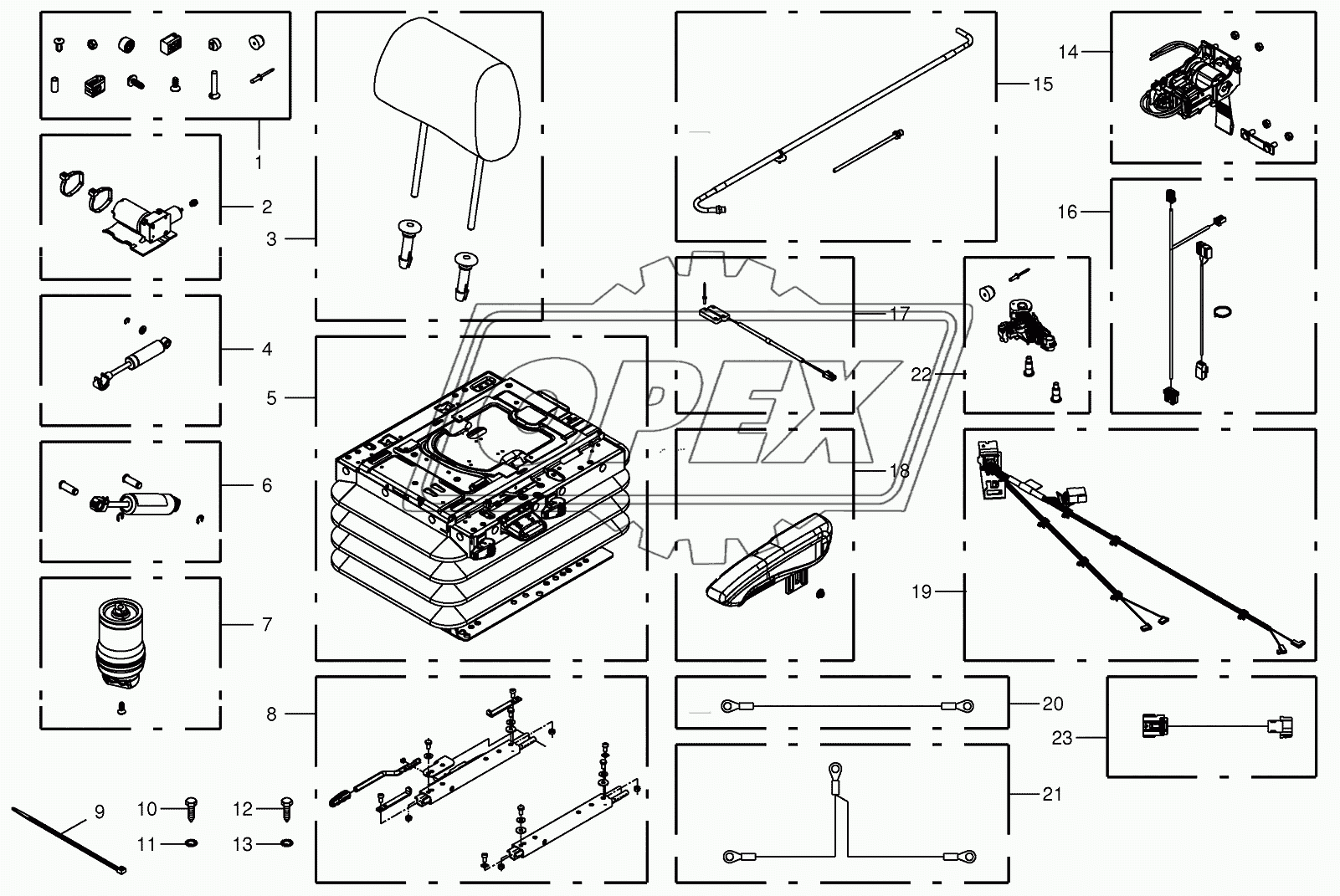 Wear parts - driver's seat