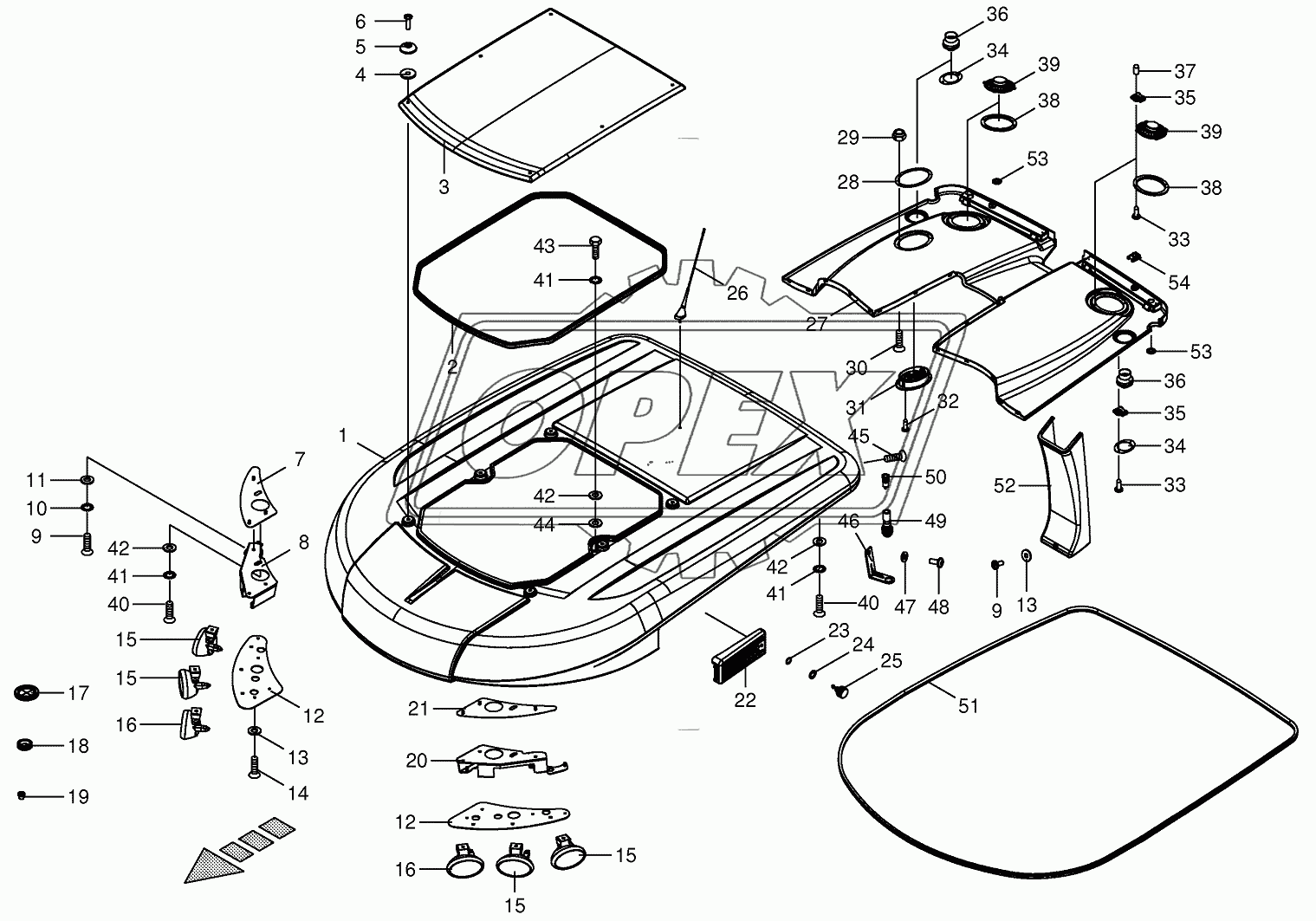 Cab - roof