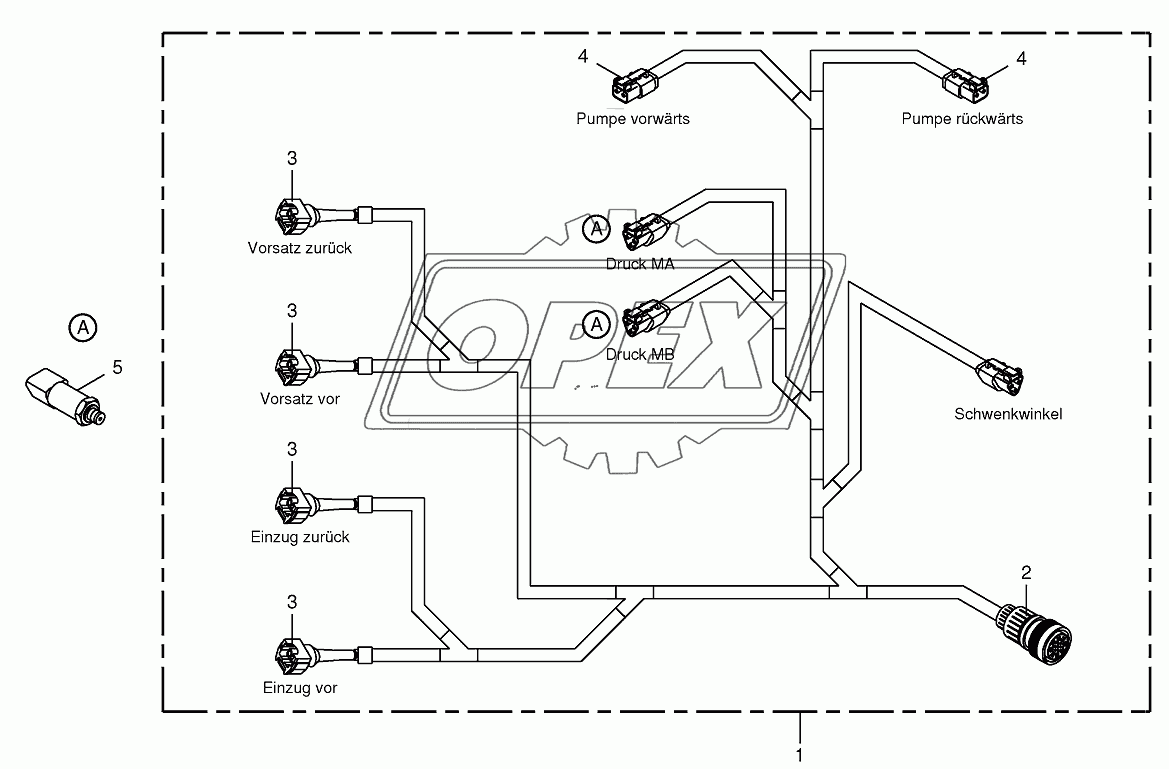 Wiring loom-hydraulic pumps