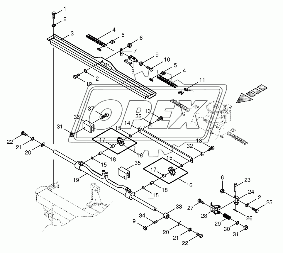 Sharpening device drive