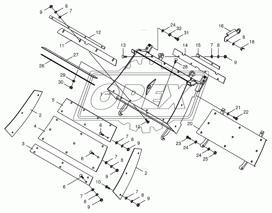 Grass channel-spring-mounted