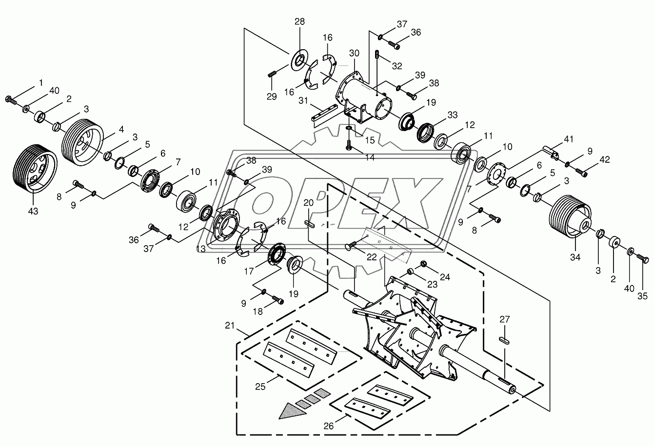 Discharge accelerator/bearing