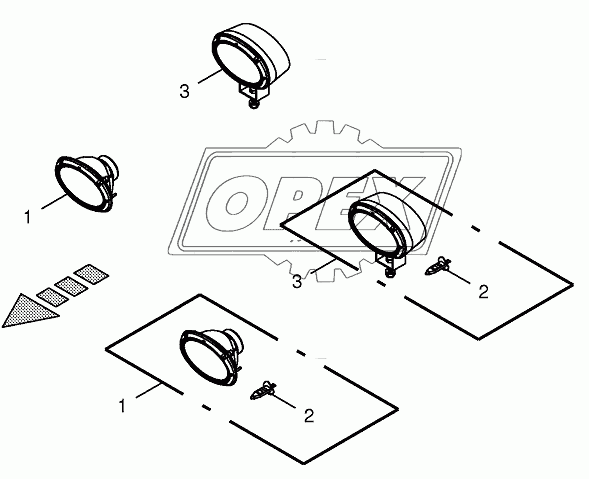 Headlight-left-hand driving