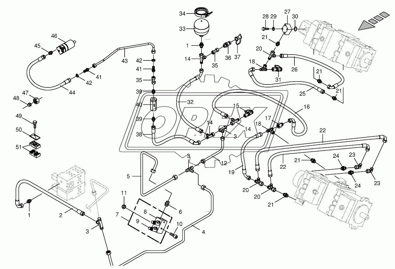 Charge pressure lines-back 795000-805001