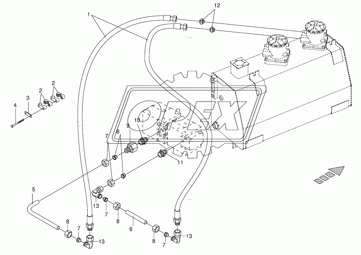 Suction line hydraulic system 2