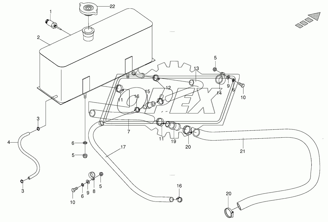 Cooling water compensating system 2