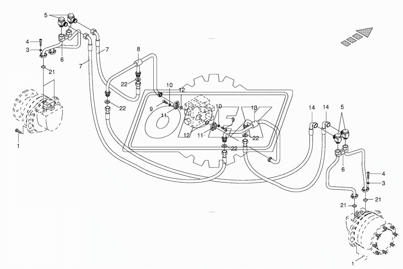 Traction drive wheel engine -rear