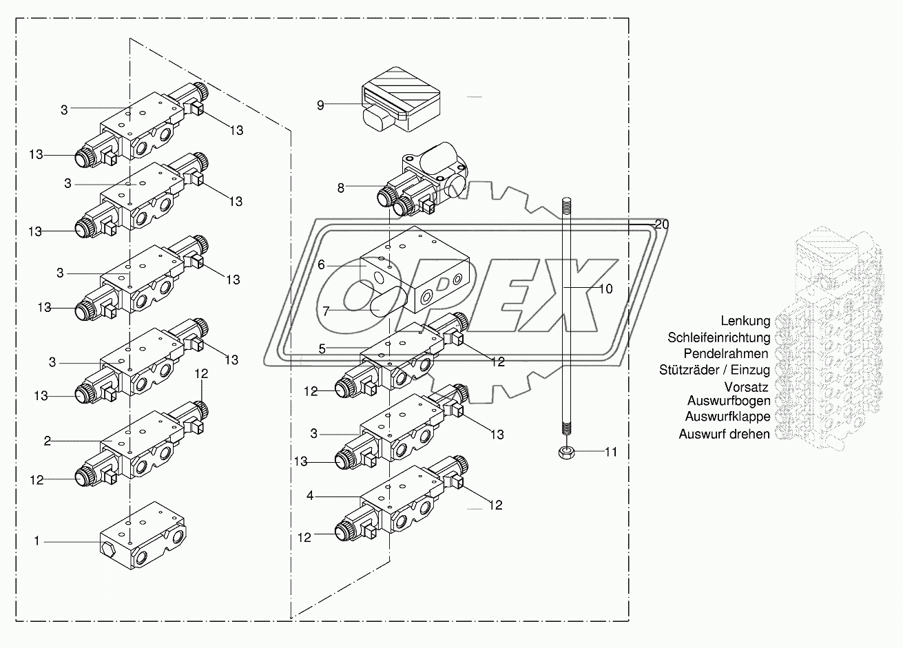 Diverter vave bloc