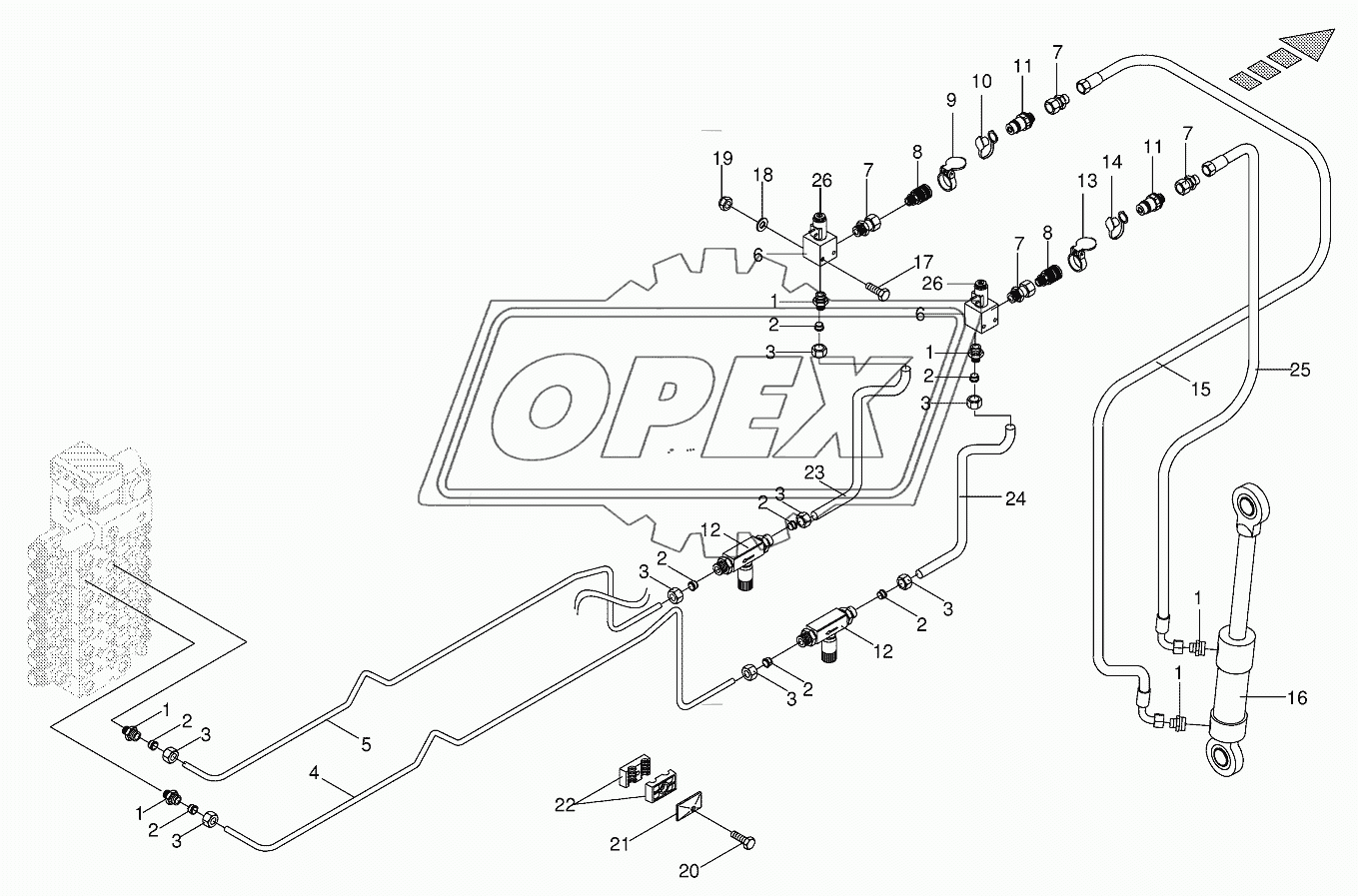 Lines transv.ground following