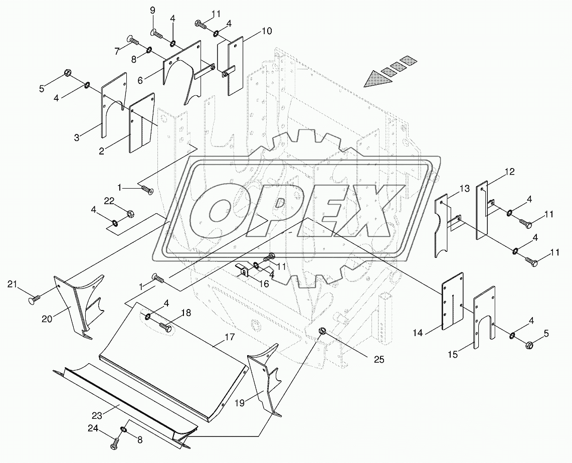 Grain collecting plate / slotted cover