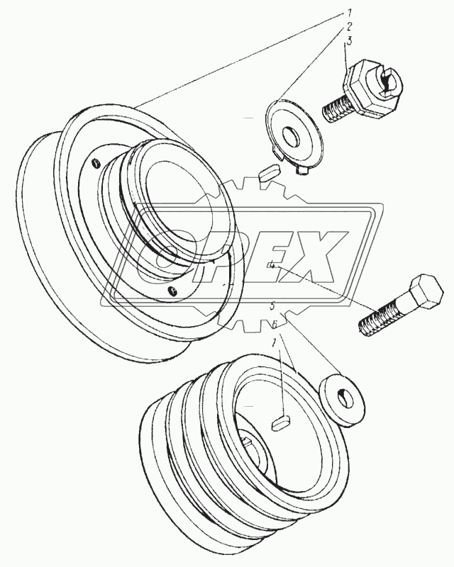 Шкивы двигателя 1