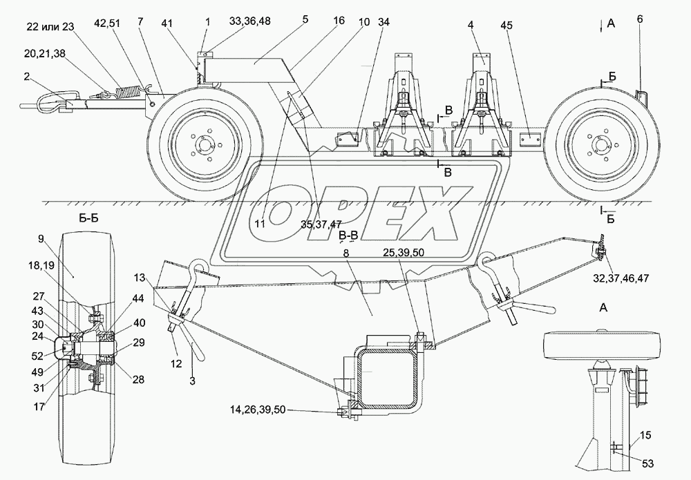 Тележка транспортная (КЗР 1590000-01)