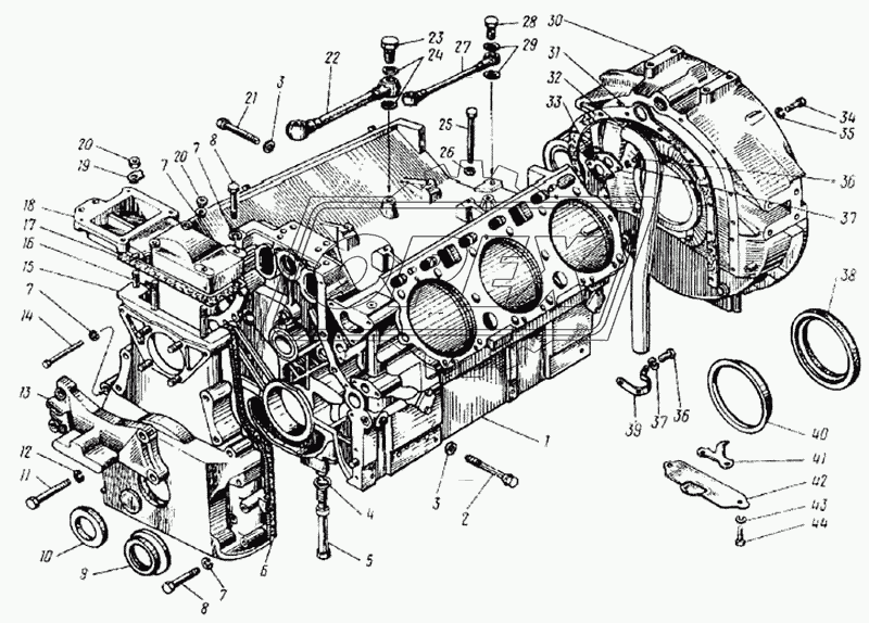 Блок цилиндров ЯМЗ-236НЕ и ЯМЗ-236А