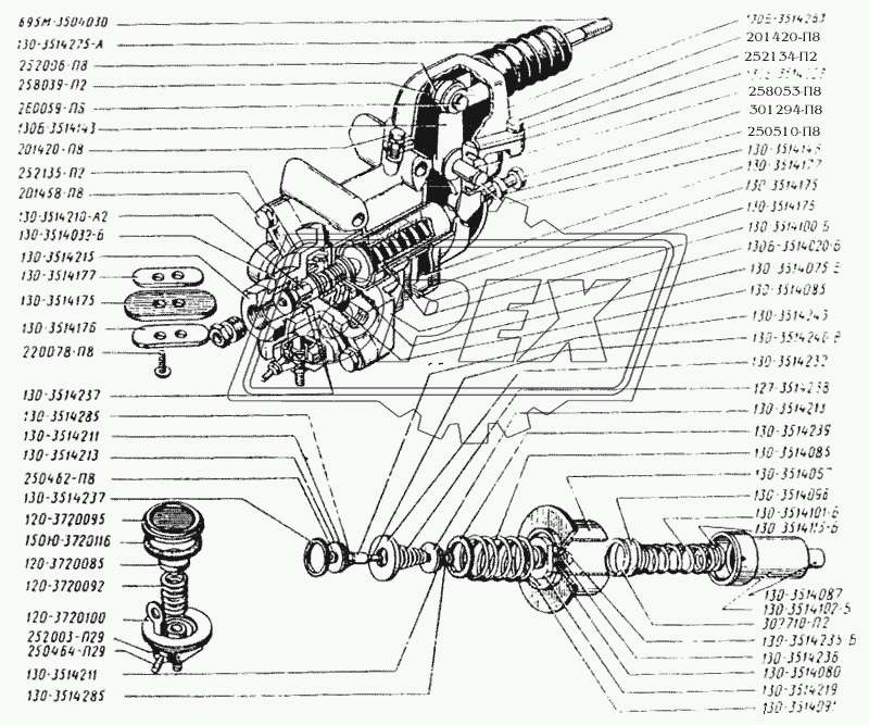 Кран управления тормозами