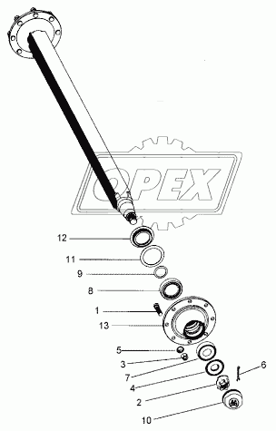 Running axle GS7008  55.67.001.014