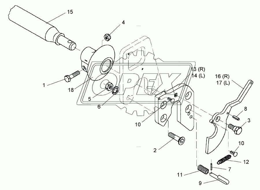 Lower link connection E55FH L2 Z3