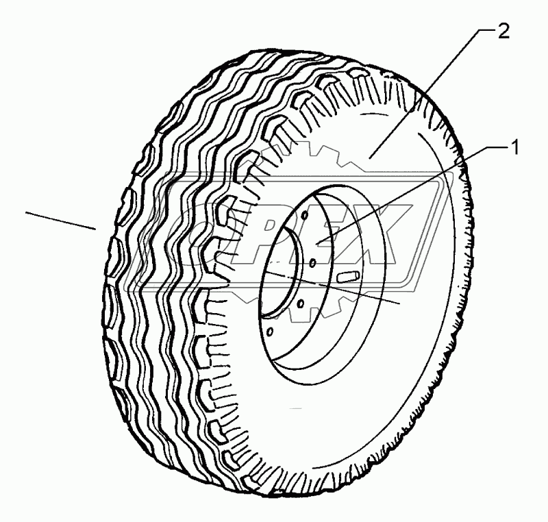 Wheel 5/94/140 D14	185R14 D650x188 4PR