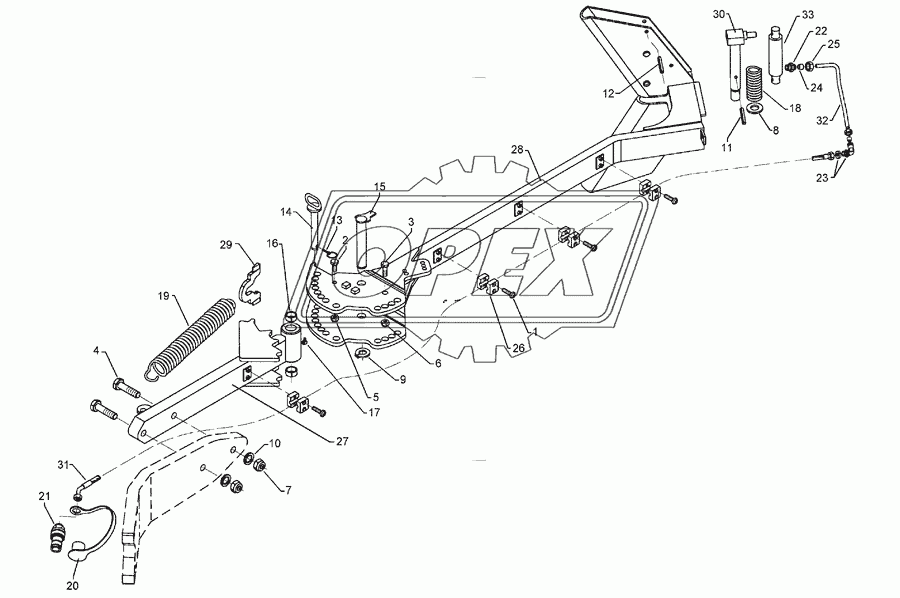 Attachment arm E2V