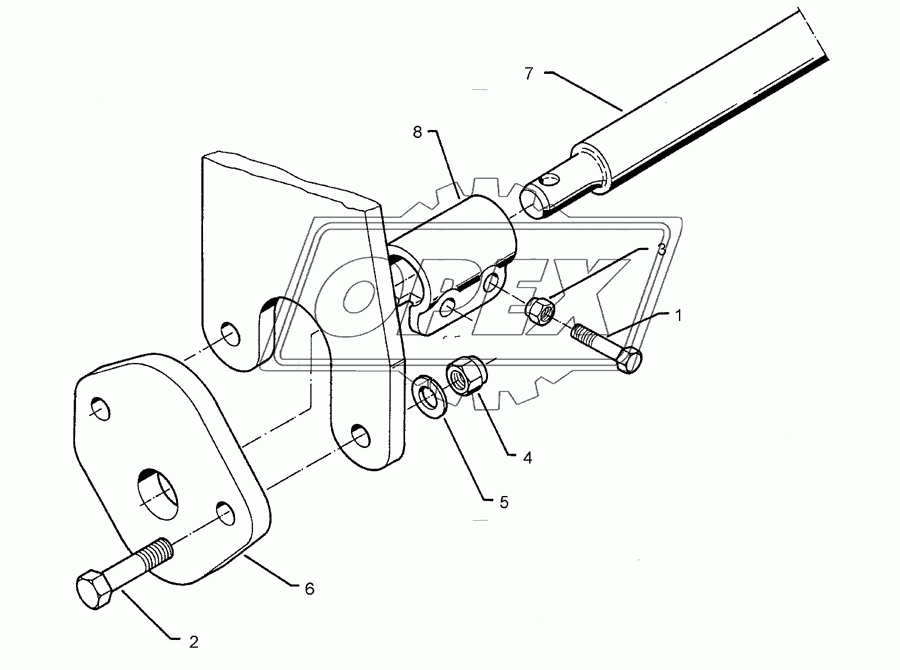 Lower link connection E55 L3 Z2