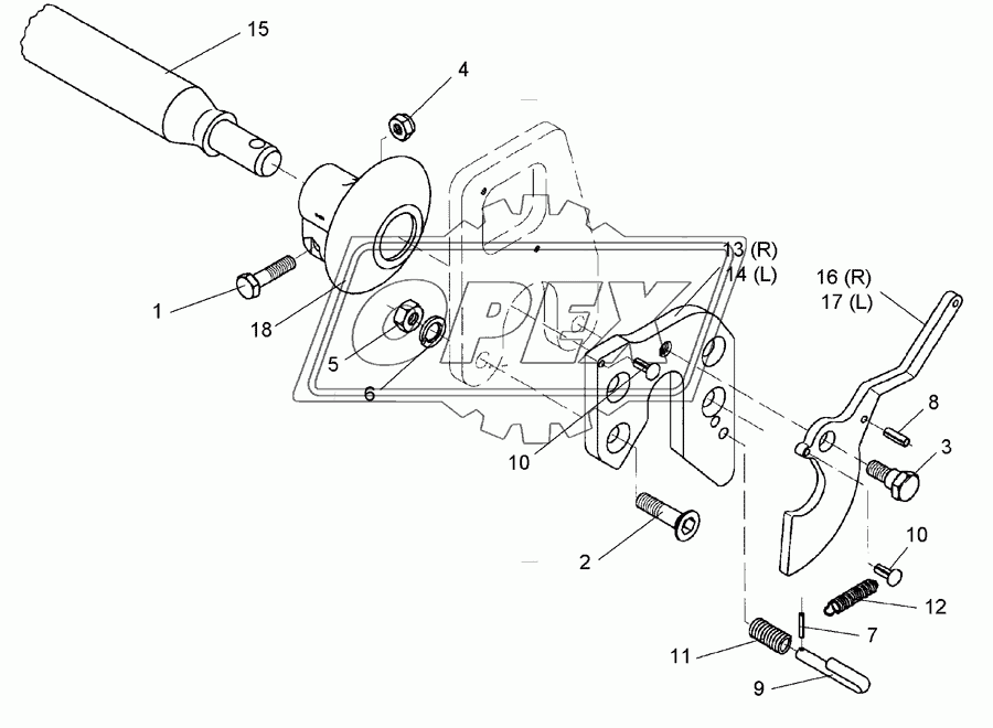 Lower link connection E55FH L2 Z2