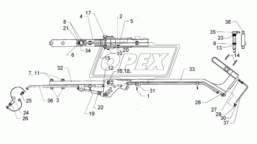 Attachment arm E1V