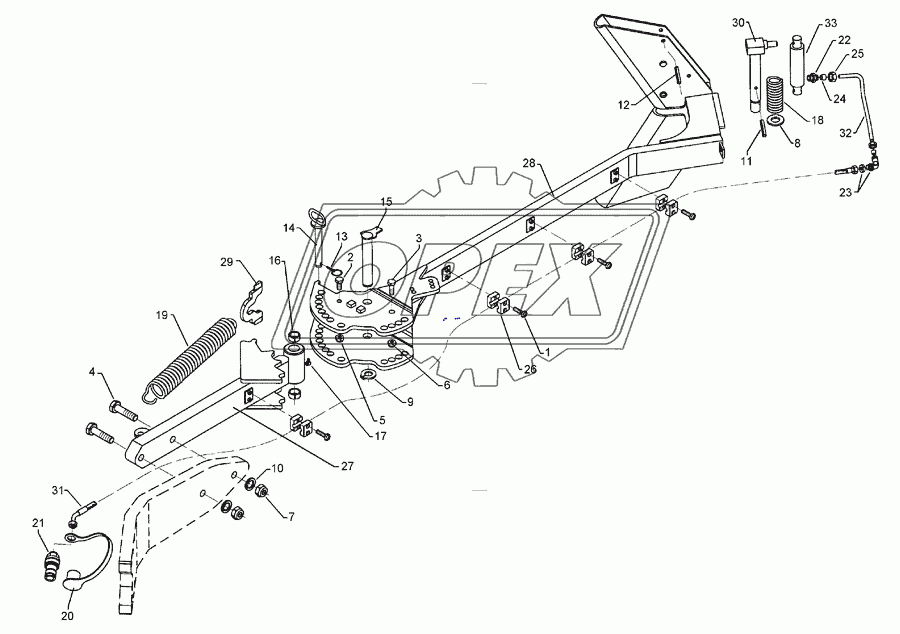 Attachment arm E2V