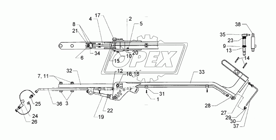 Attachment arm E1V