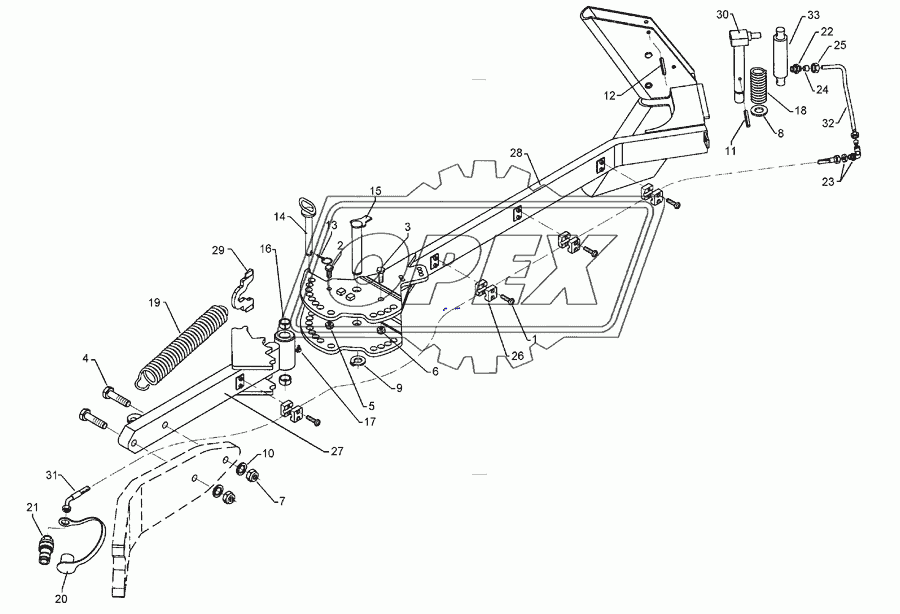 Attachment arm E2V