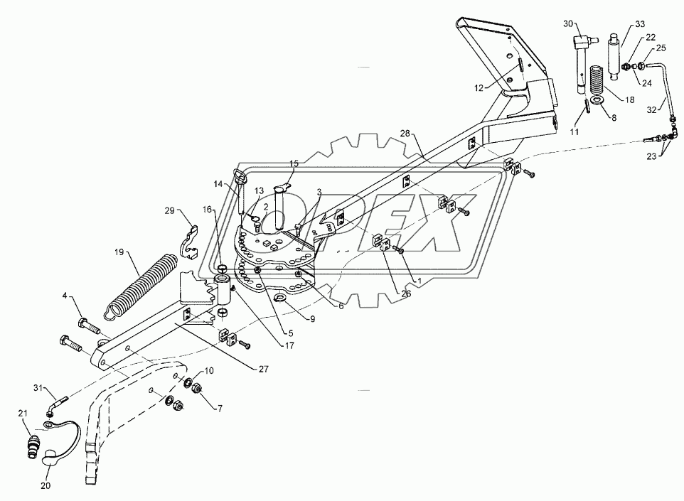 Attachment arm E2V