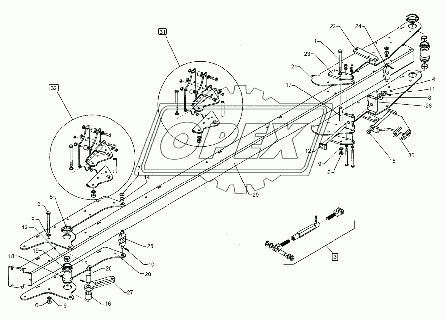 Basis frame, front	Euro-Titan 10 7-100