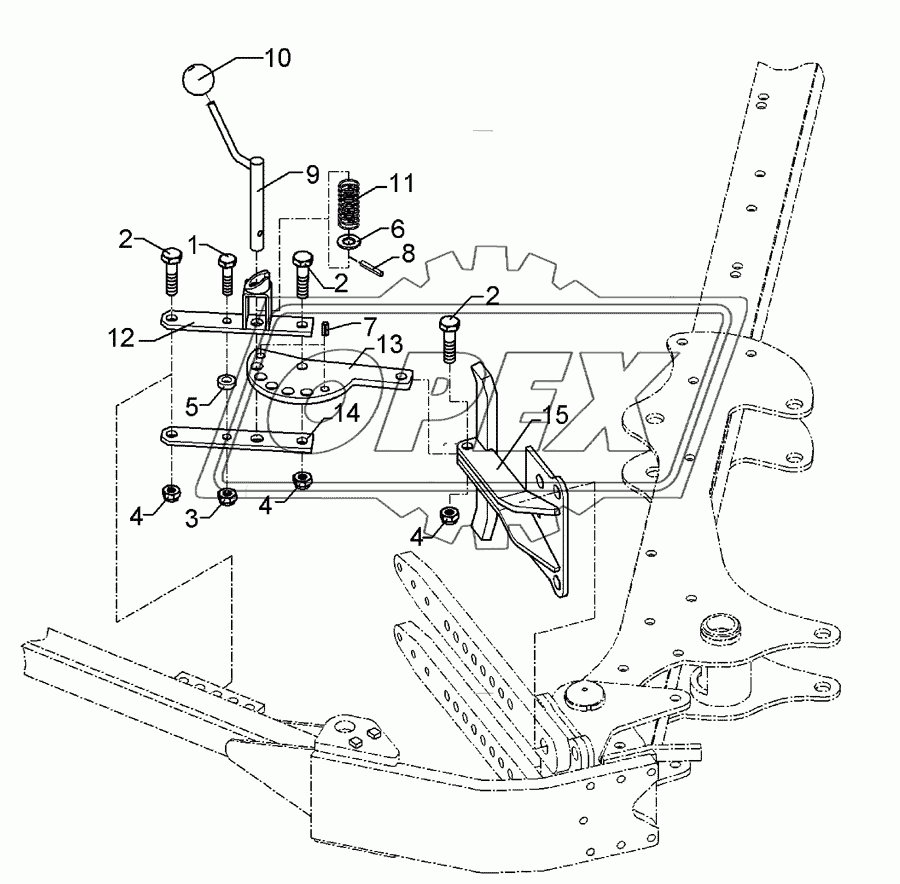 Adjustment- and locking device Euro/Vari 8X