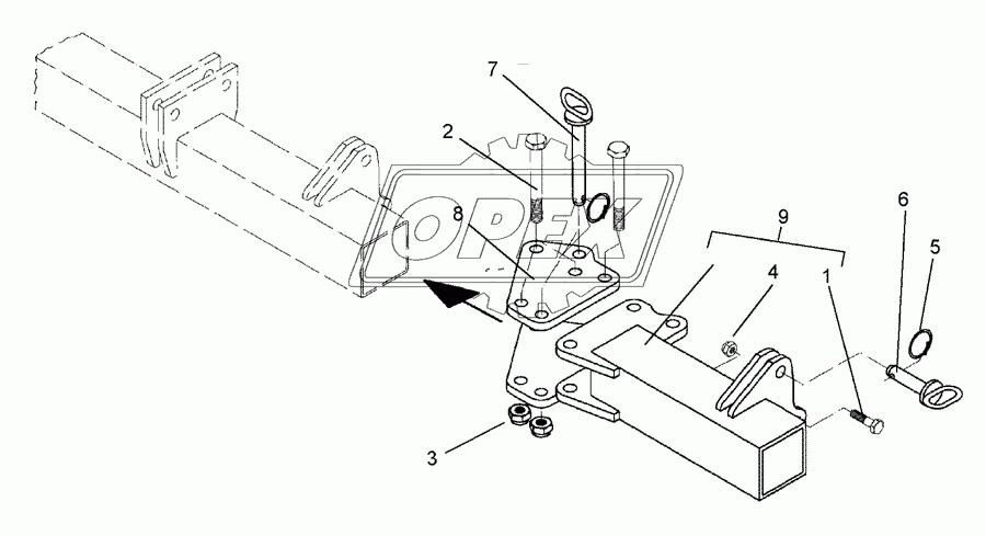 Bracket for outer disc LI 80x80 SM9