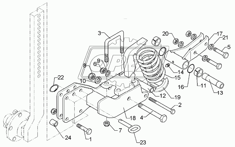 Leg bracket Rubin 90x90 70x30 LI