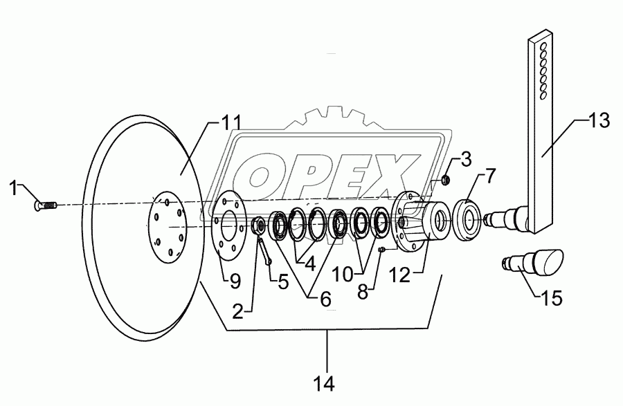 Hollow disc LI D450 Smaragd 9