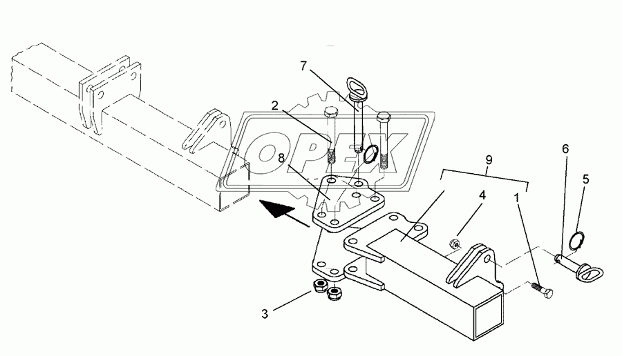 Bracket for outer disc LI 80x80 SM9