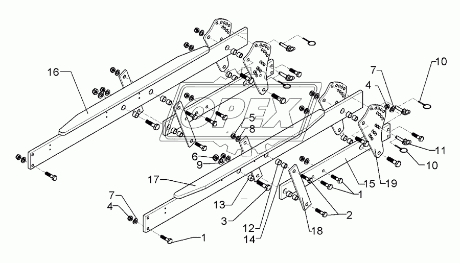 Carrier, 1 pair 120x1795-100x20 SM9K-D600