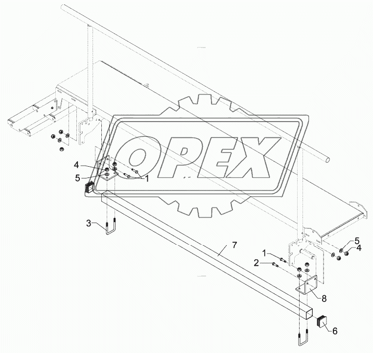 Harrow carrier 70x70x3200 Saphir 7/400