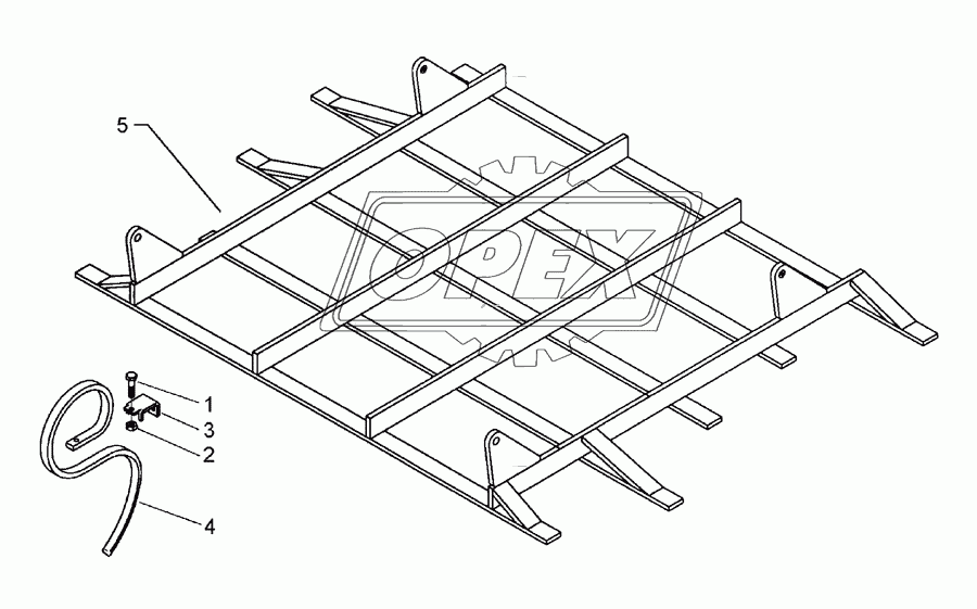 Harrow section 1,5m-G25 25x8 1