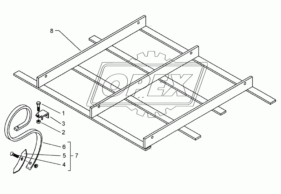 Harrow section 1,5m-E16 32x10 1