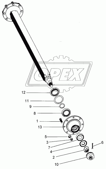 Running axle GS7008  55.67.001.014