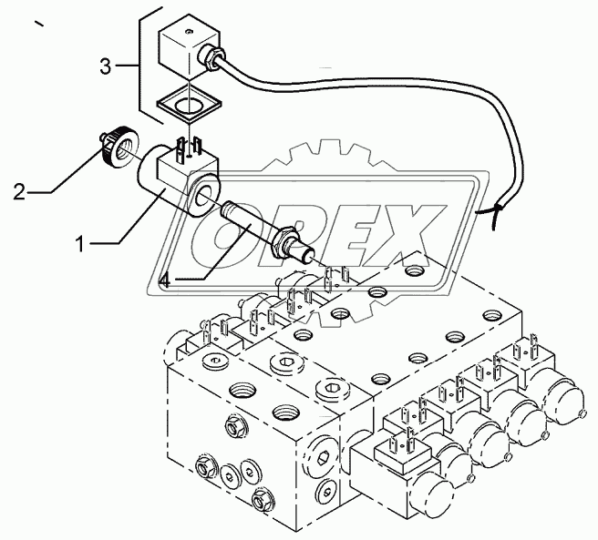 Seat valve cartridge und Verbindungsleitung