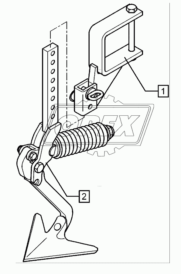 Track scraper with holder FSU-G25 120x120 Solitair