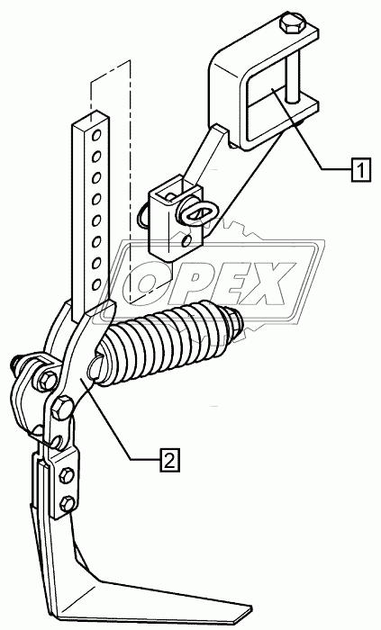 Track scraper with holder FSU-VS33-90x90-67