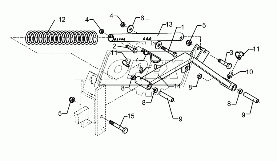 Swinging arm